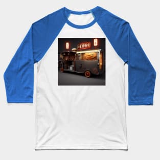 Steampunk Tokyo Ramen Food Truck Baseball T-Shirt